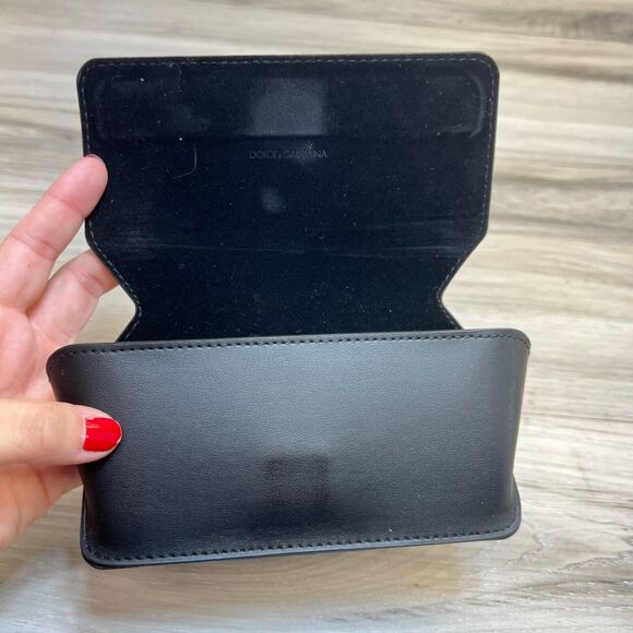 Dolce & Gabbana Medium Semi-Soft Shell Flip Top Eyeglasses Case - Picture 8 of 11